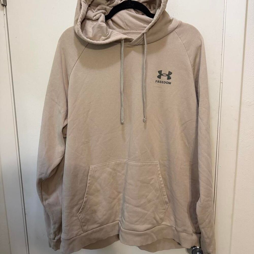 Under-armour Men's Cream and Tan Hoodie